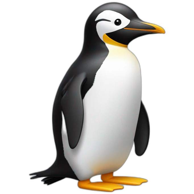 Pingouin qui glisse emoji