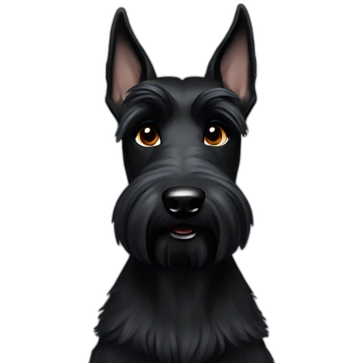 Seat Scottish terrier black eyes black emoji