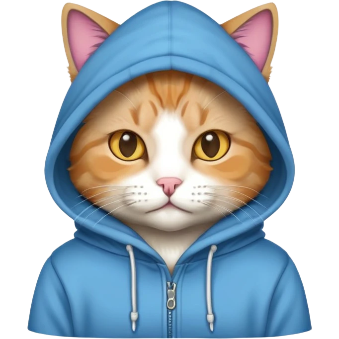Cat with hoodi emoji