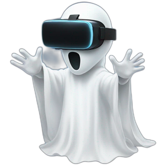 ghost wearing VR headset emoji