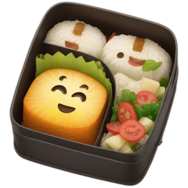 bento box with a tamagui inside emoji
