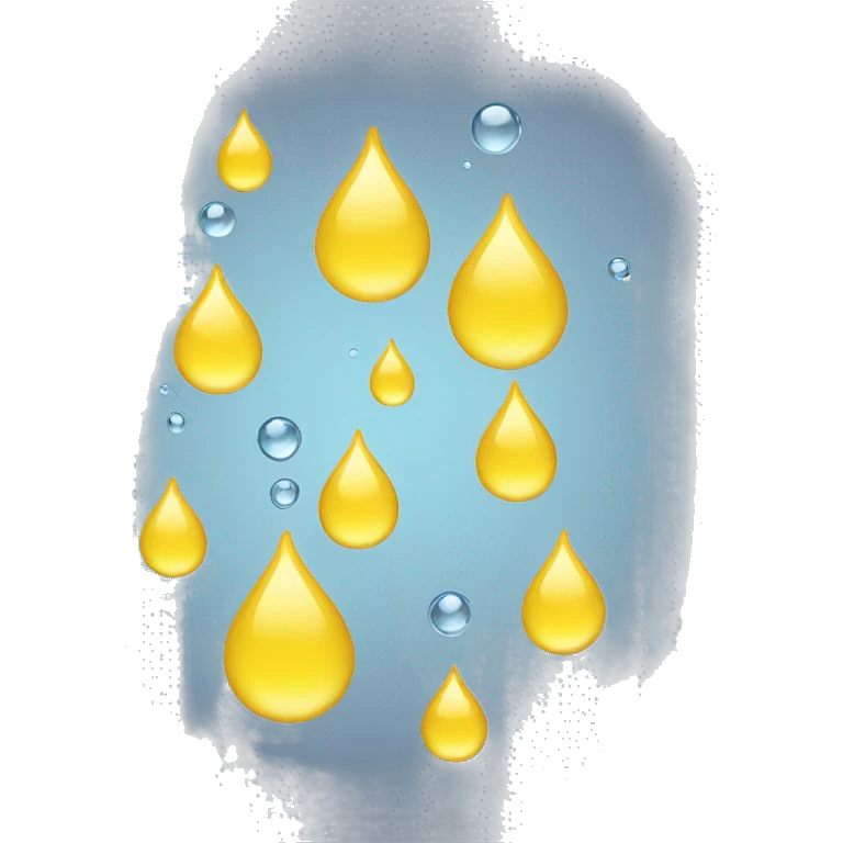 yellow water drops emoji