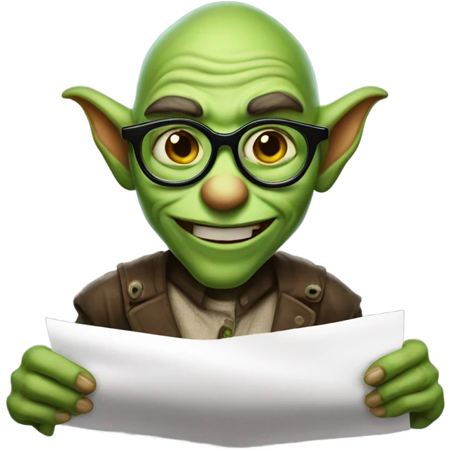 evil goblin that scored extra credit on the chromosome test emoji