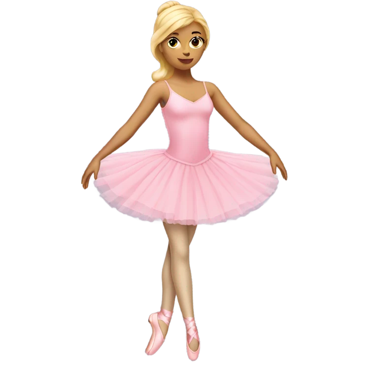 Blonde Ballerina full body pink outfit emoji