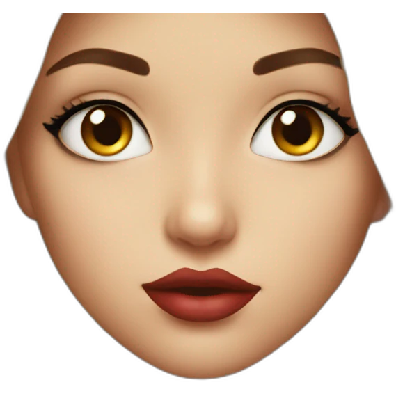 Girl with a beautiful lips emoji