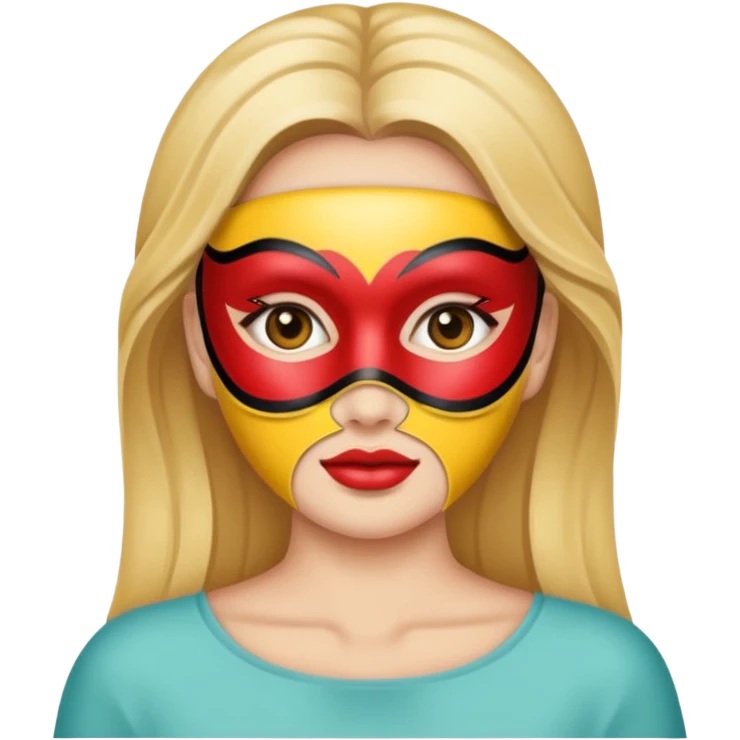 woman with beauty mask emoji