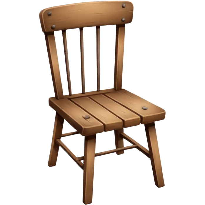 Wooden chair with only 3 legs emoji