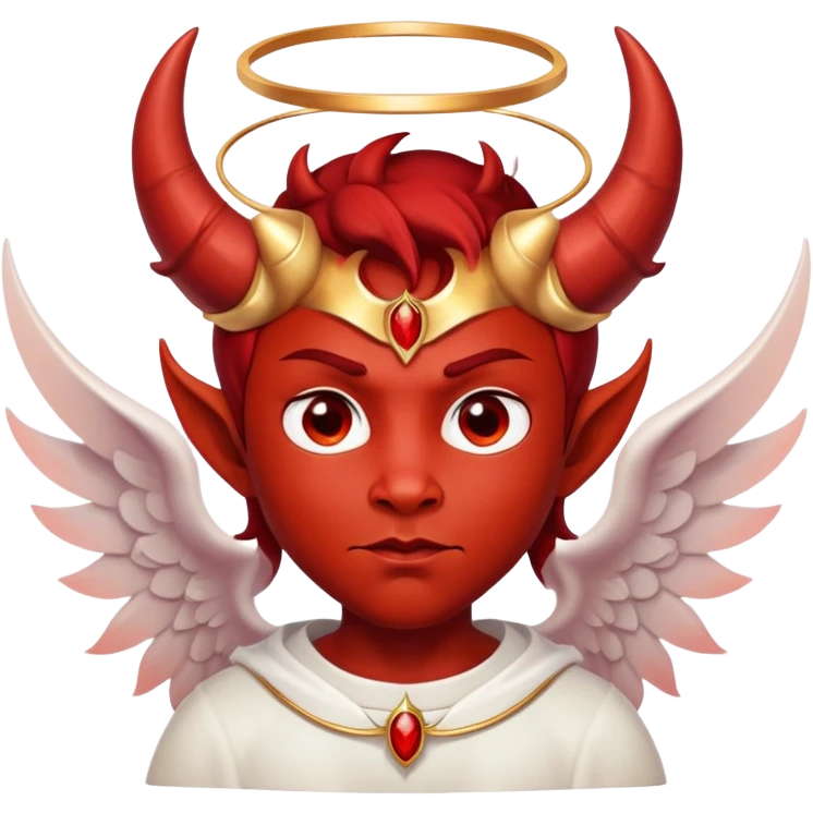 devil with angel halo emoji
