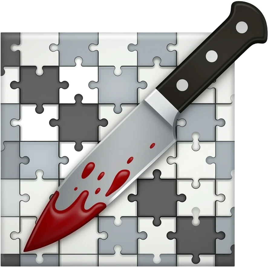 crossword puzzle knife blood emoji