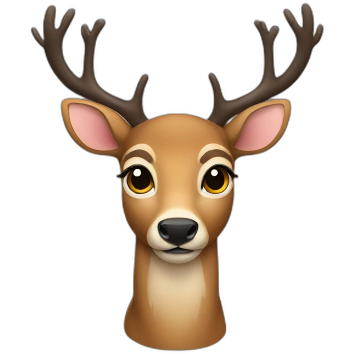 deer wearing a black shirt emoji