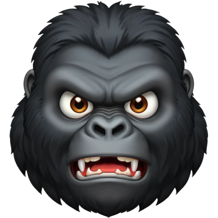 A black gorilla angry face emoji