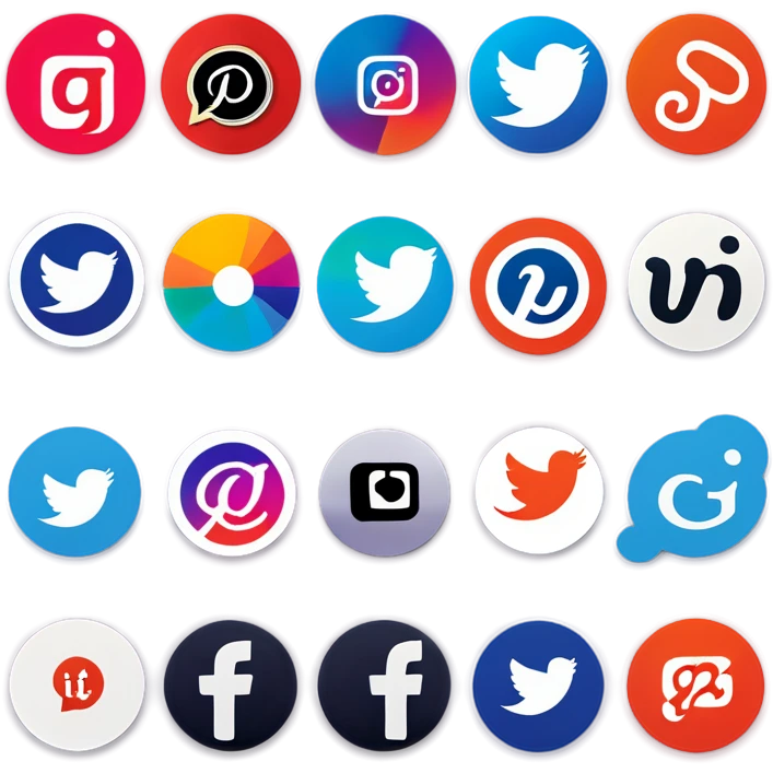 Social Media logos emoji