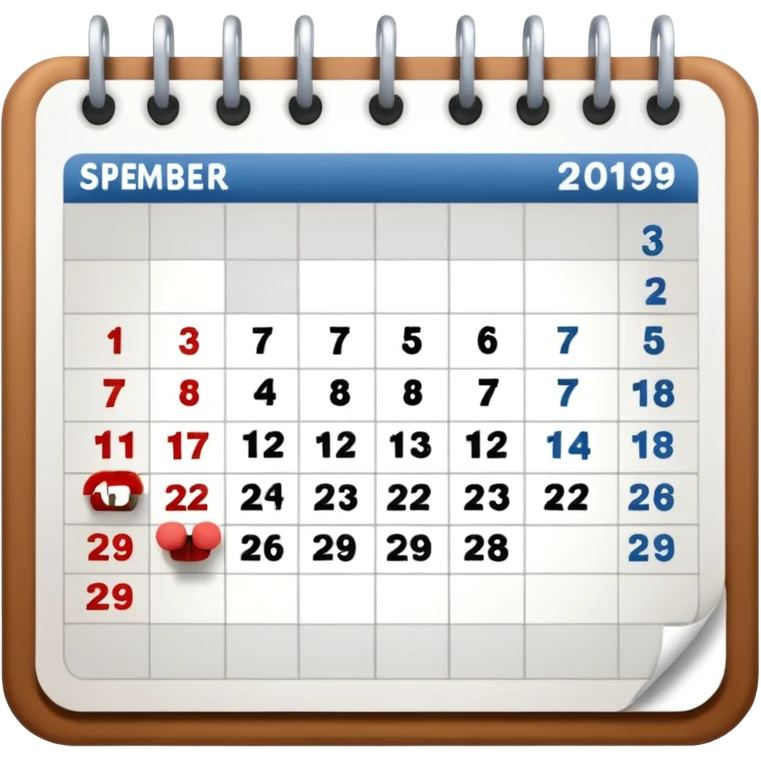 Calendar september emoji