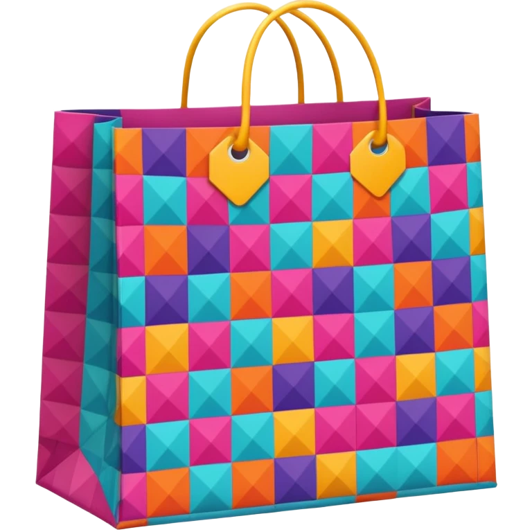 aesthetic shopping bag with pattern emoji