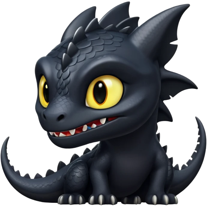 Night fury from how to train your dragon emoji