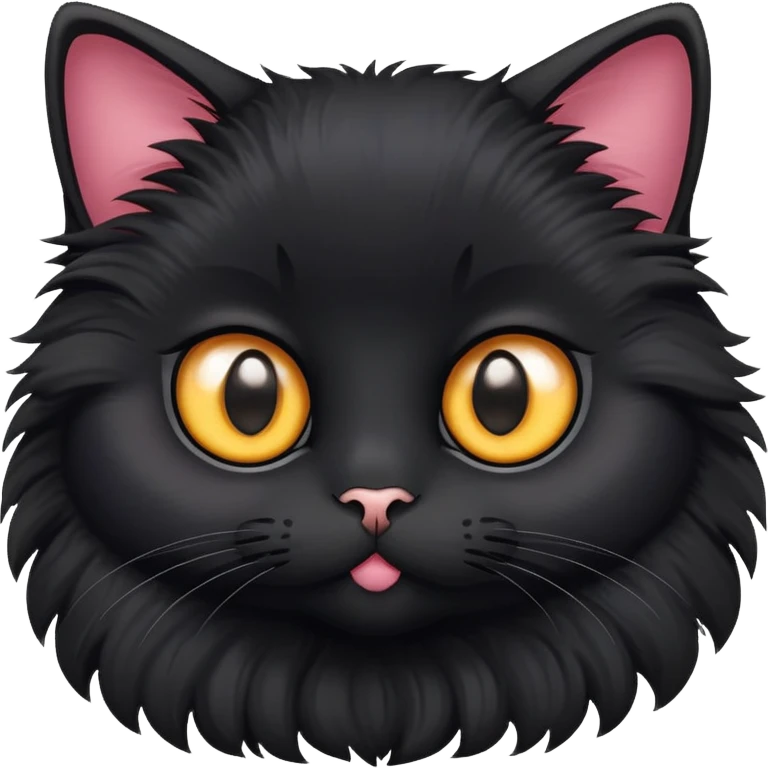 black sweet cat  emoji