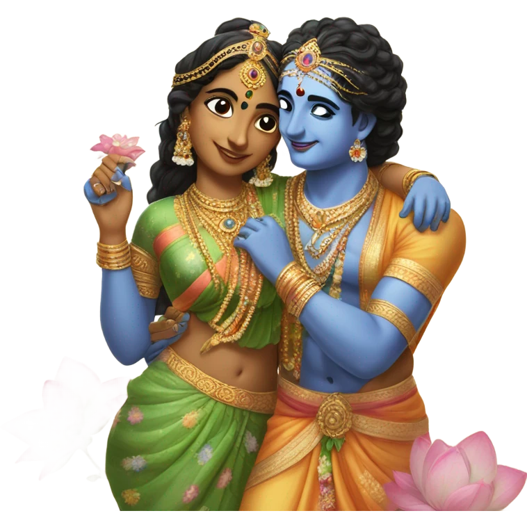 Krishna and Radha emoji