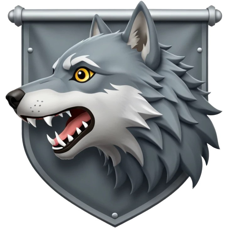 In game of thrones house stark banner wolf emoji