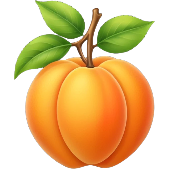 abricot unique sans feuille emoji