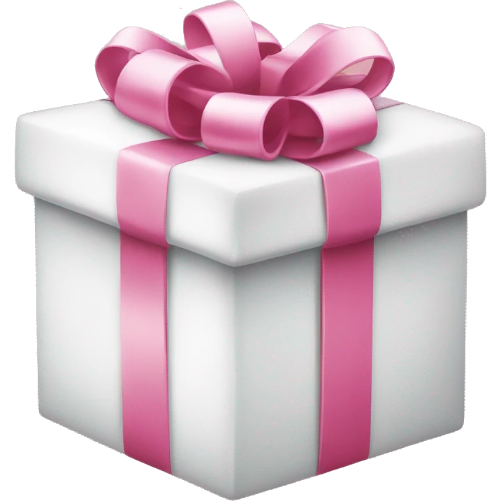 Pink and white Christmas present  emoji