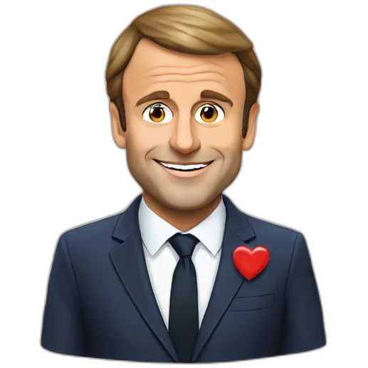 Emmanuel Macron love heart emoji
