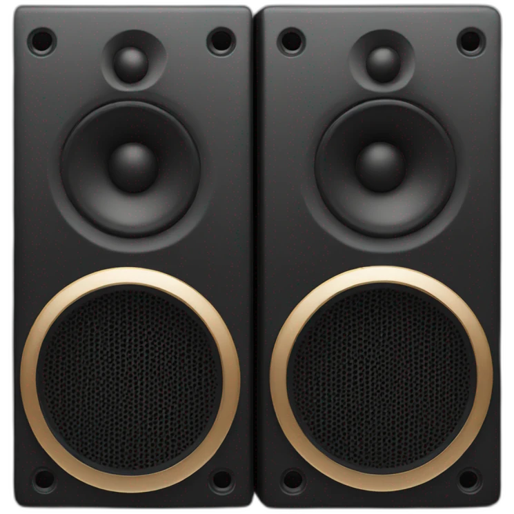 speakers audio black pair emoji