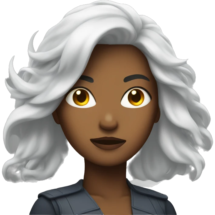 woman with storm power emoji