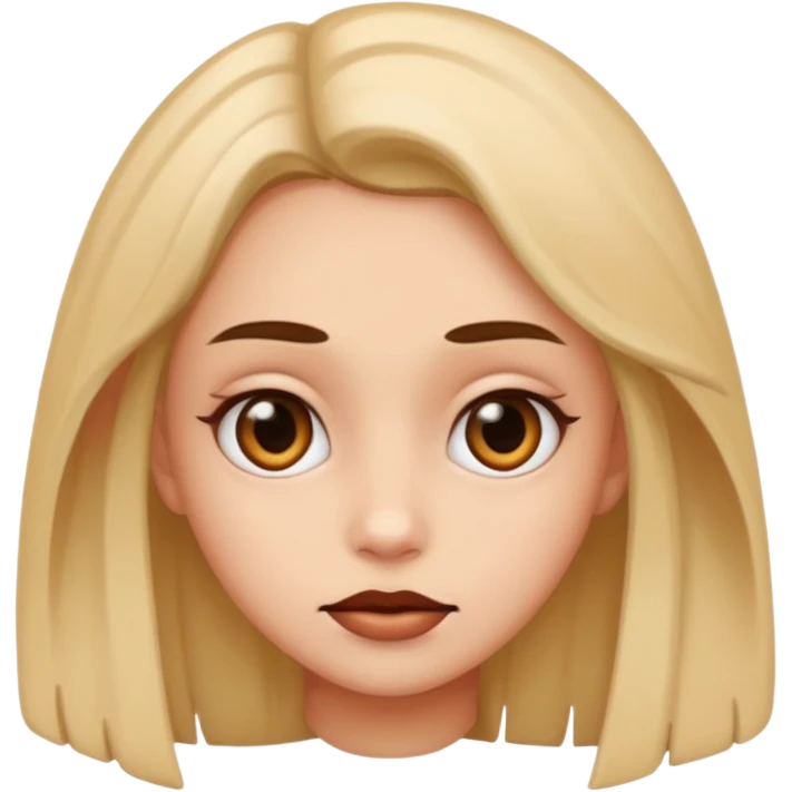 Niña con cara rara emoji