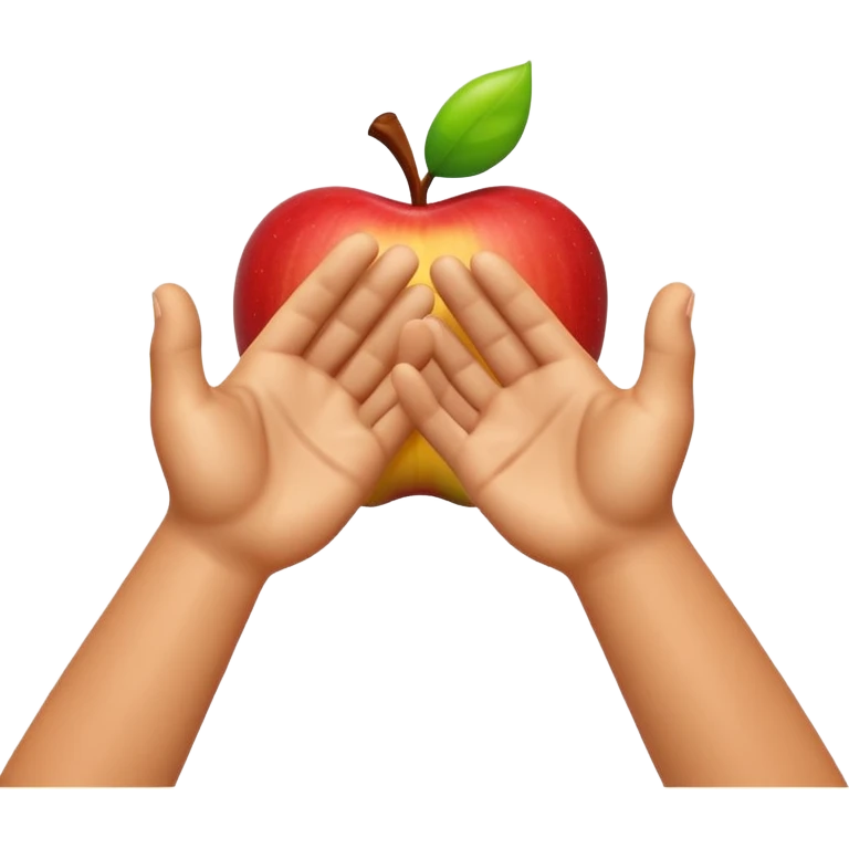 A 3D Apple-style emoji of two different cartoon hands clapping together in a fun "high five" gesture, only the hands are visible, surrounded by small motion lines and spark effects, radiating cheerful and playful energy, colorful and vibrant design emoji