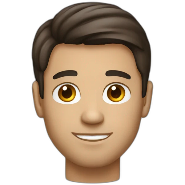 Brunette man laptop emoji