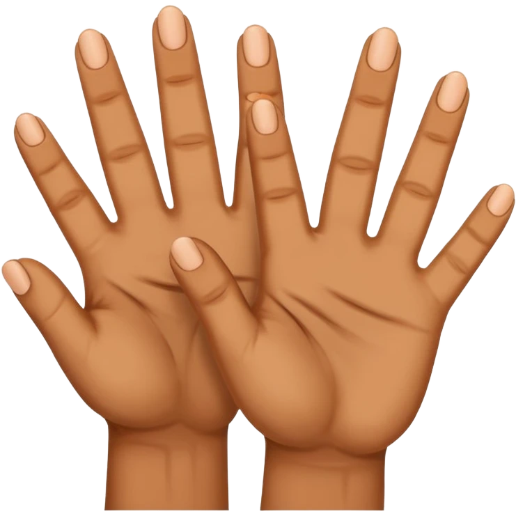 Hands doing 67 emoji