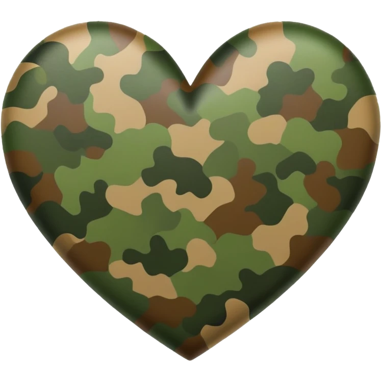 Camo heart emoji