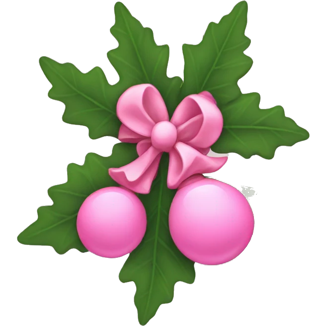 Pink mistletoe  emoji