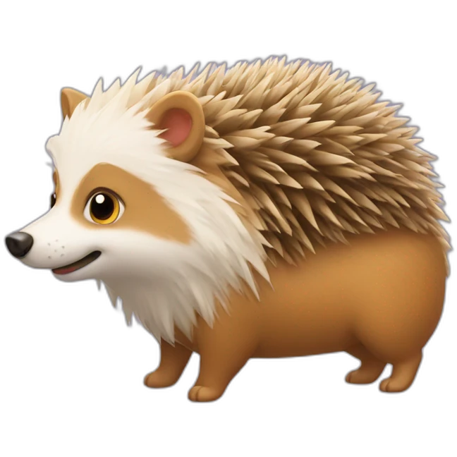 hedgehog riding a dog emoji