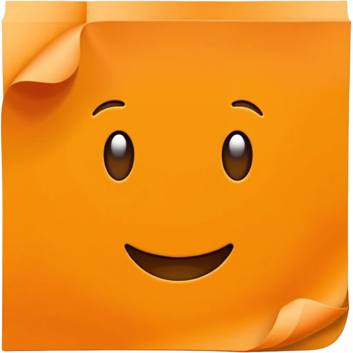 orange post-it note emoji