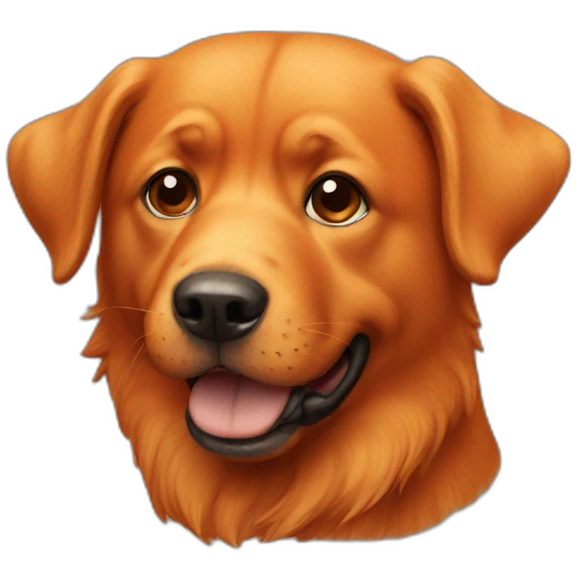 A real orange dog emoji