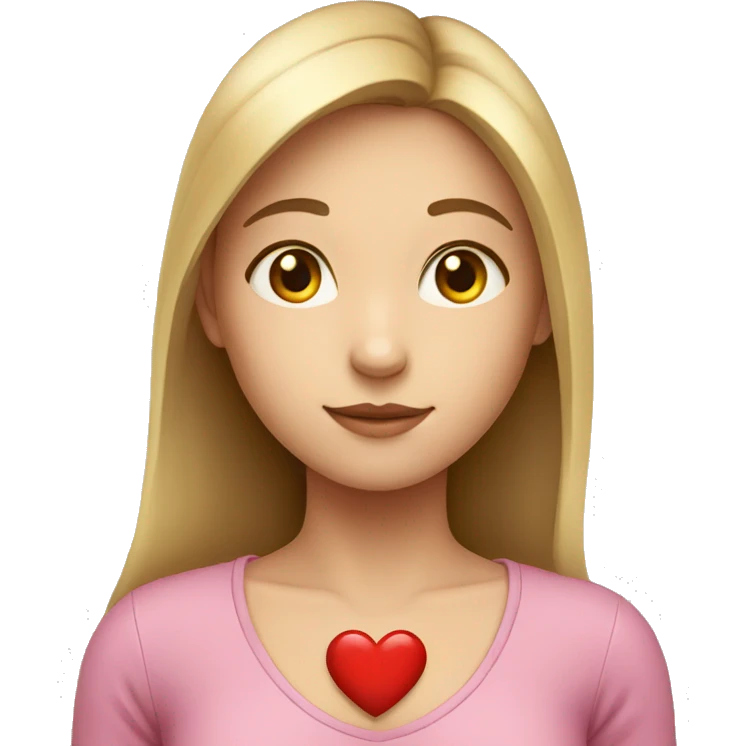 Girl with there heart coming from her chest emoji