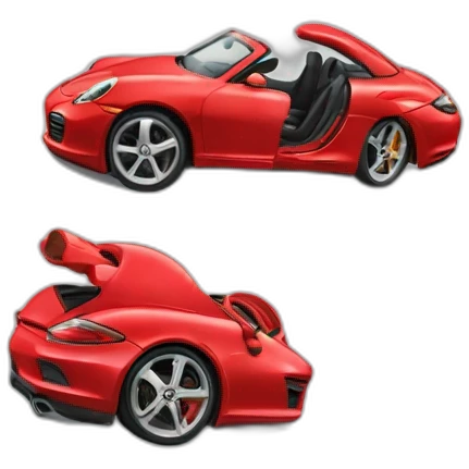 Porsh-rouge-décapotable emoji