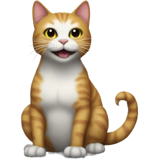 Cat as Godzilla in the city emoji