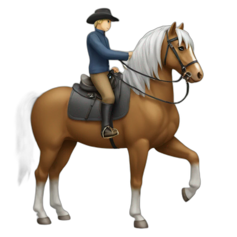 Cheval sur un cheval emoji