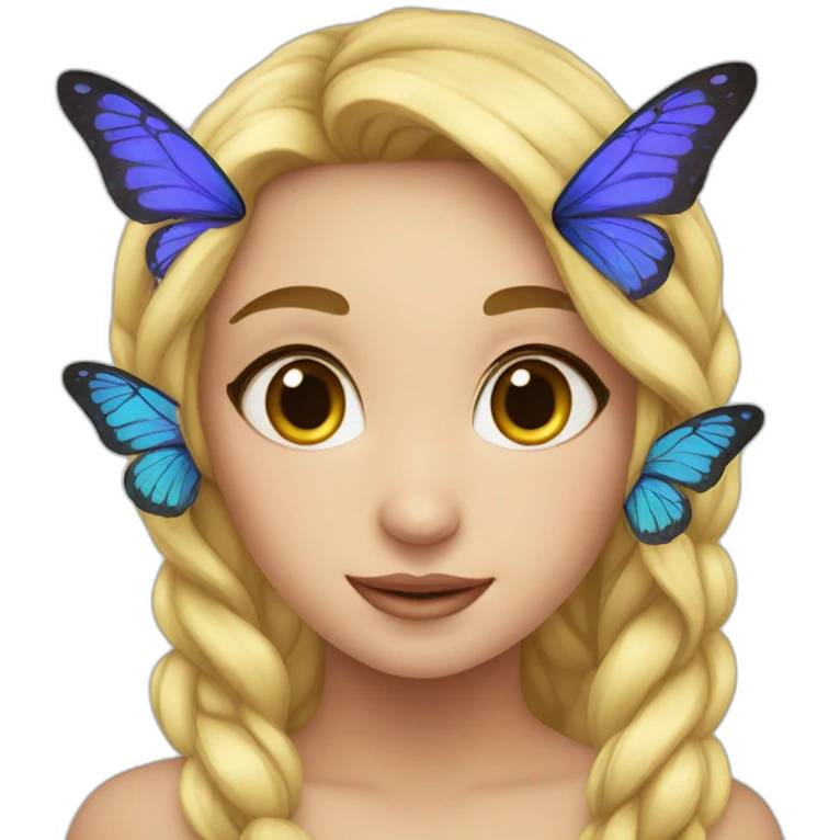 Mariposa azul emoji
