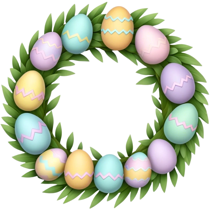 Pastel Easter wreath emoji