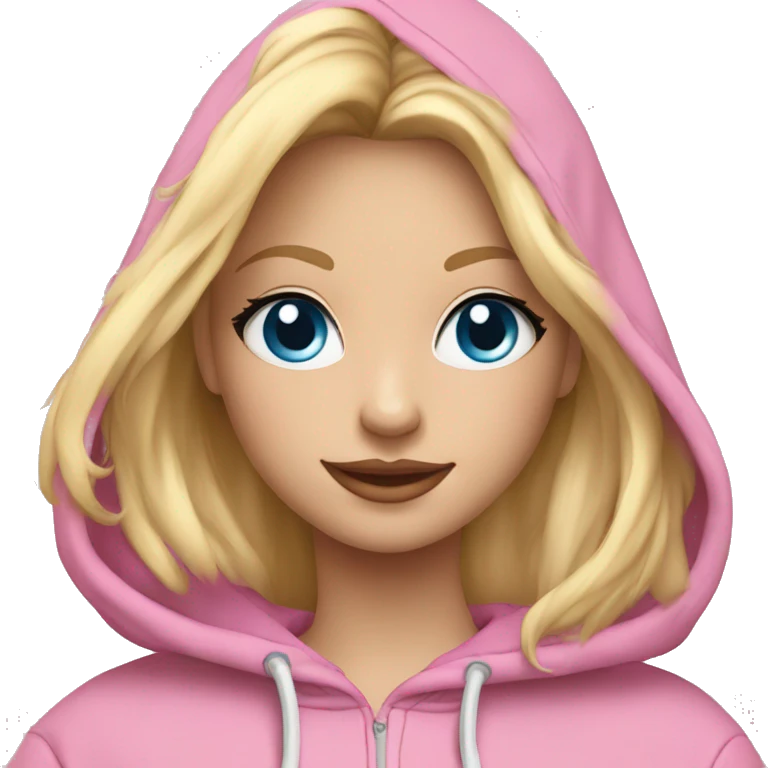 dancing-white-blond-girl-pink-oversized-hoodie-blue-eyes-tracksuit emoji