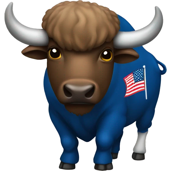 Buffalo with America football emoji