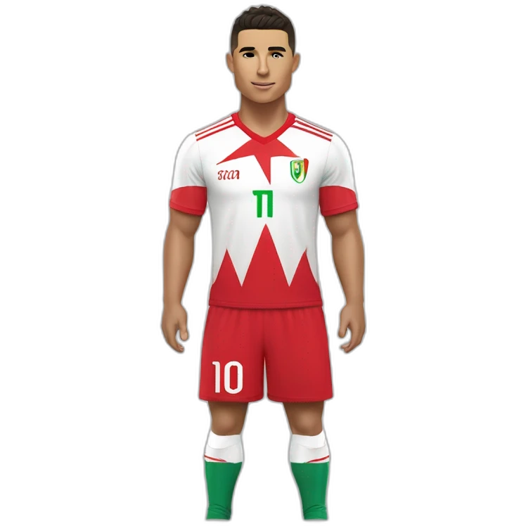 Ronaldo avec maillot rose Algérie emoji