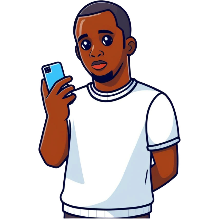 Diddy holding a cellphone emoji