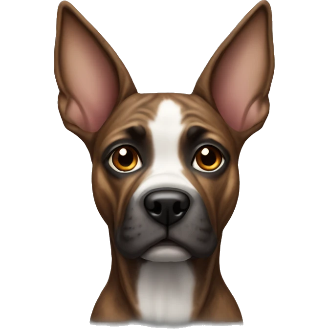 Brindle dog with pointed ears  emoji