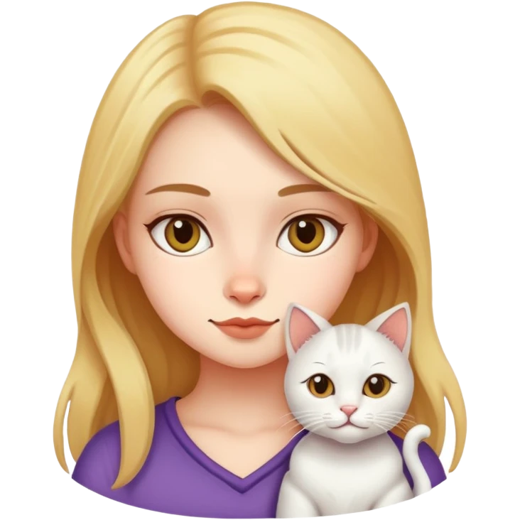 girl with cat emoji
