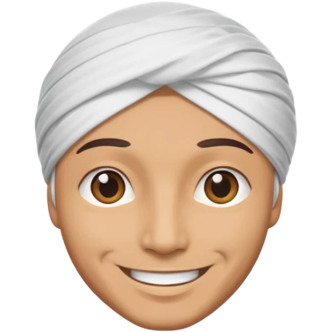 photo of a man's head wearing a turban emoji