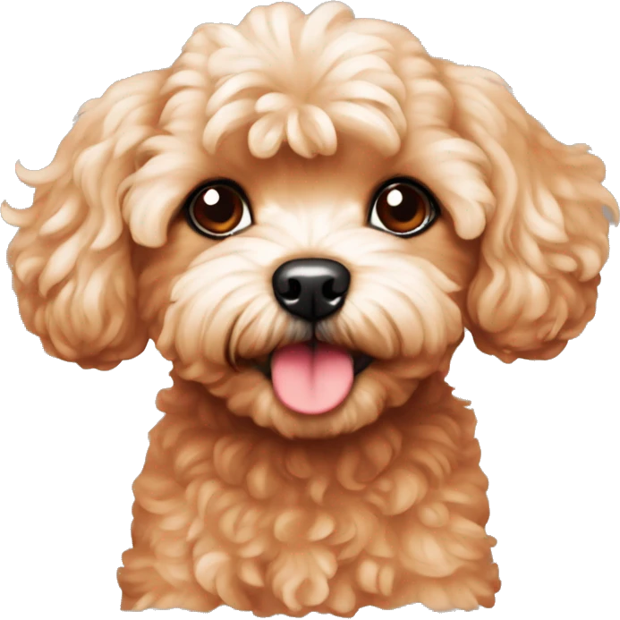 Bright red maltipoo emoji